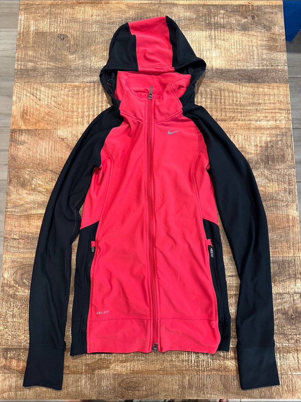 Nike Dri-Fit Women's Hooded Athletic Jacket - Hot Pink & Black